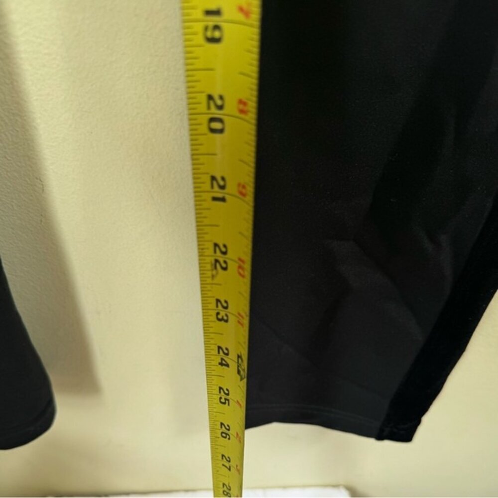 Hue Ponte Velvet Tuxedo Stripe Pants Pull On Slimming Straight Leg Minimalist M - Picture 10 of 10